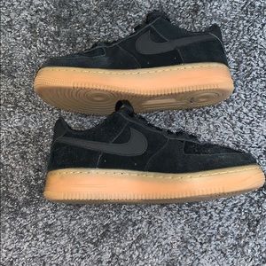 Black Suede Air Force 1s
